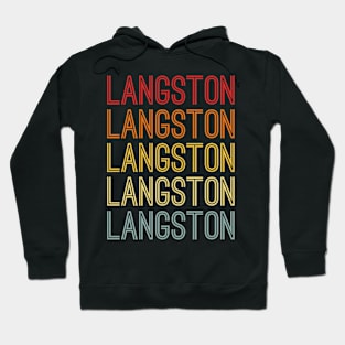 Langston Name Vintage Retro Gift Named Langston Hoodie